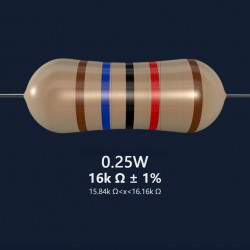 Otpornik 16K  0.25W 1% - TH